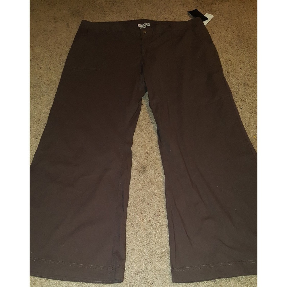 Women's Contrast Medical Hospital Nursing Uniform Scrubs Pants Brown 1X plus NWT